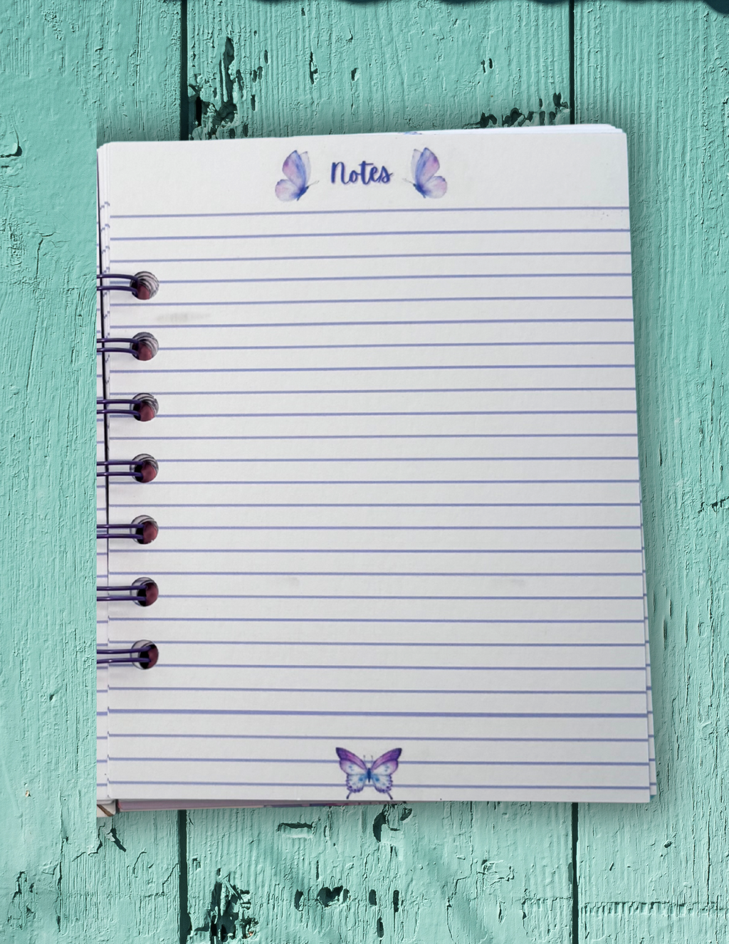 Colorful Butterfly Spiral Bound Mini Notebook