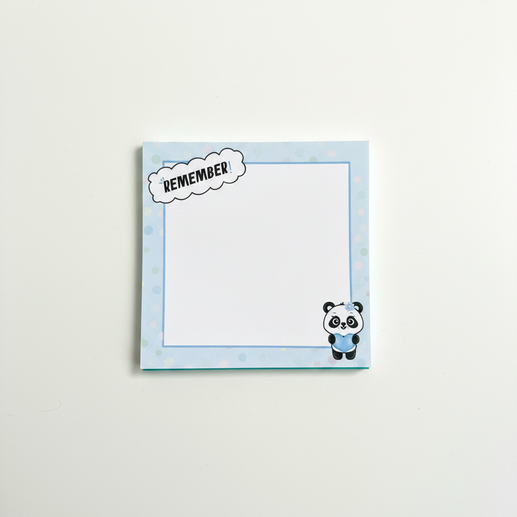Panda Trio Notepad Set — 3 Mini Tear-Off Panda Notepads (3.5x3.5), Pastel Desk & Planner Memo Pad Bundle