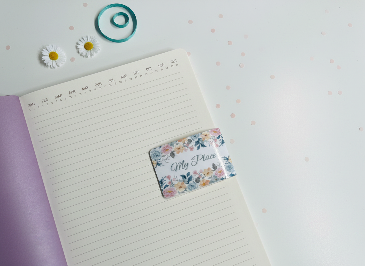 My Place Magnetic Bookmark | Laminated Page Holder | 2” x 3”