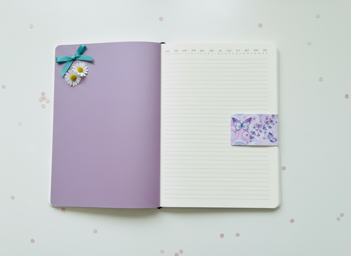 Purple Butterfly Magnetic Bookmark | Laminated Page Marker | 2” x 3”