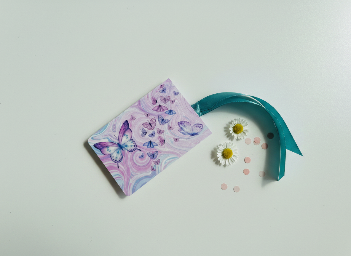 Purple Butterfly Magnetic Bookmark | Laminated Page Marker | 2” x 3”
