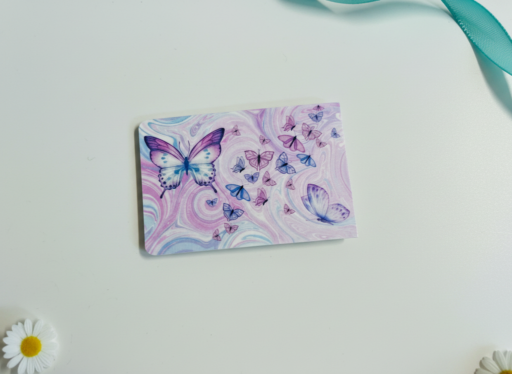 Purple Butterfly Magnetic Bookmark | Laminated Page Marker | 2” x 3”