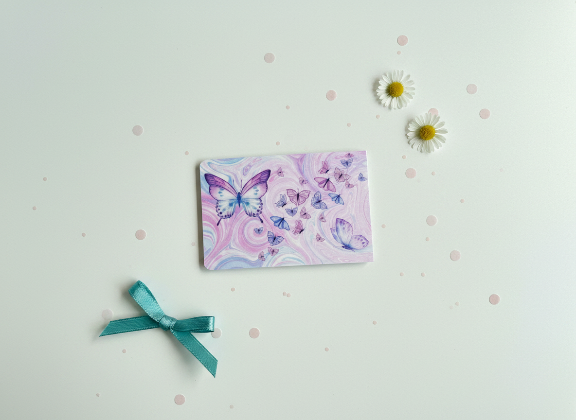 Purple Butterfly Magnetic Bookmark | Laminated Page Marker | 2” x 3”