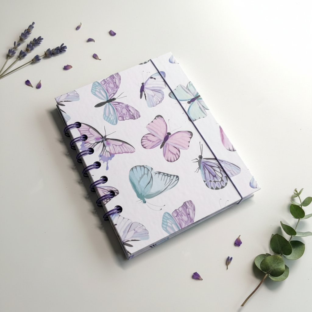 Colorful Butterfly Spiral Bound Mini Notebook