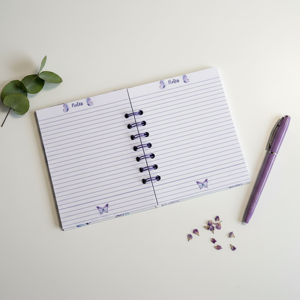 Colorful Butterfly Spiral Bound Mini Notebook