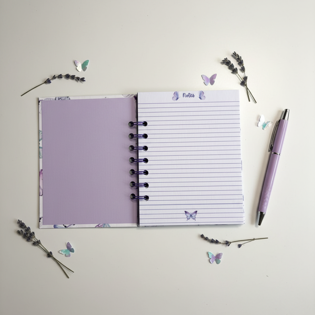 Colorful Butterfly Spiral Bound Mini Notebook