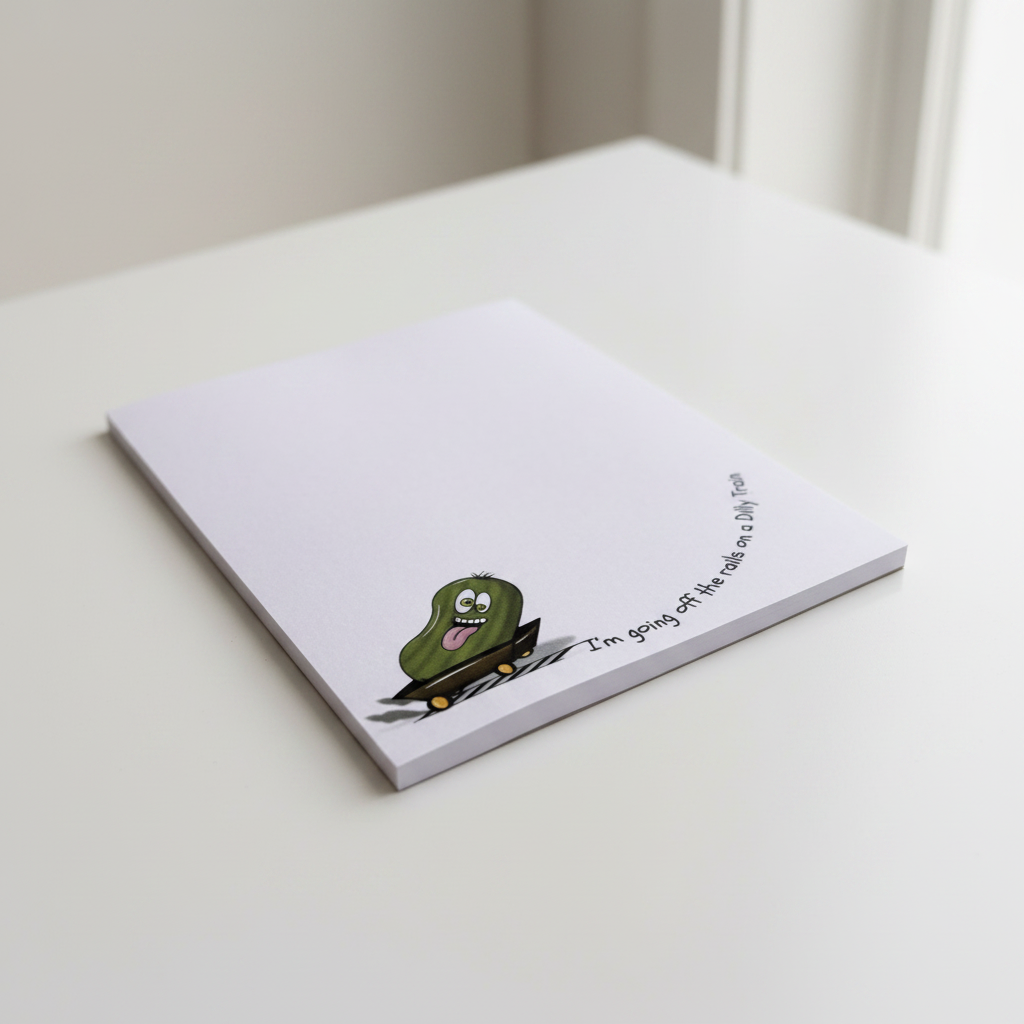 Dilly Train Notepad 4.25" x 5.5"