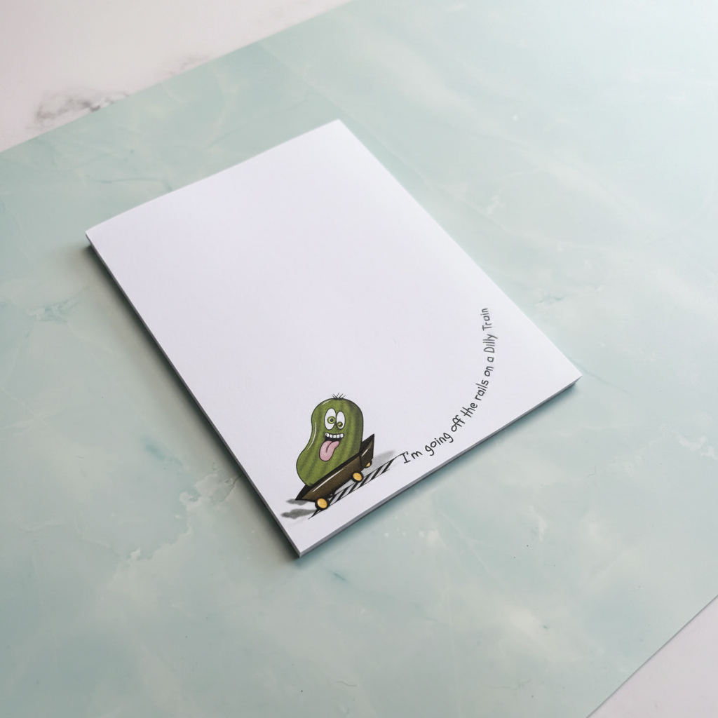 Dilly Train Notepad 4.25" x 5.5"