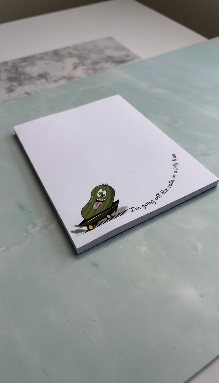 Dilly Train Notepad 4.25" x 5.5"