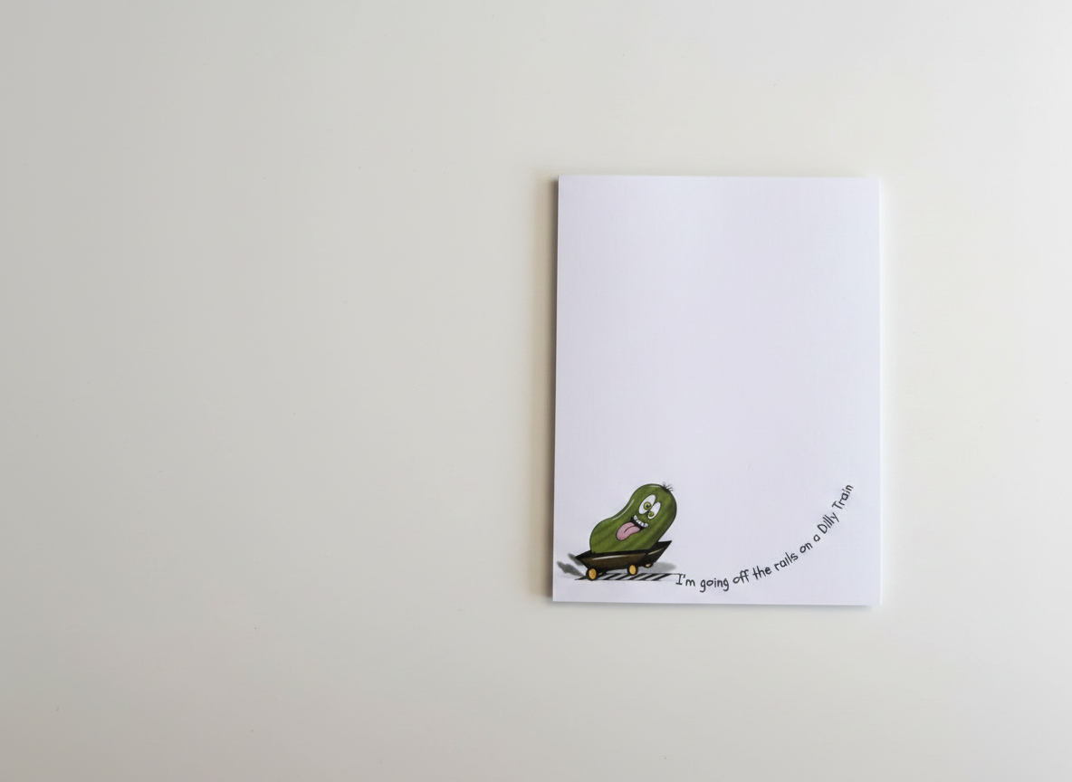 Dilly Train Notepad 4.25" x 5.5"