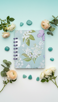 Green Floral & Butterfly Spiral Bound Mini Notebook