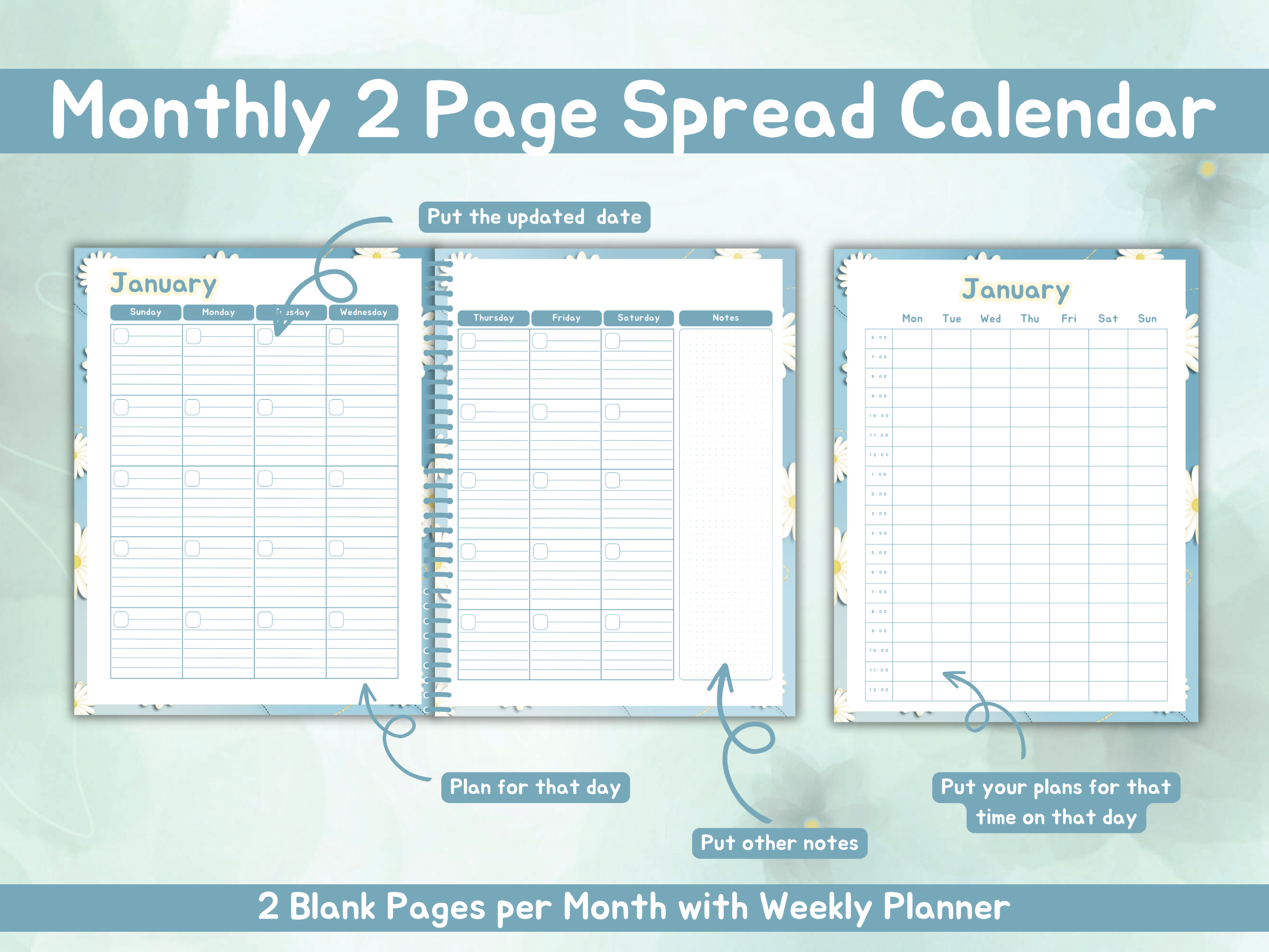 Daisy Spring Cleaning Planner (Printable PDF)