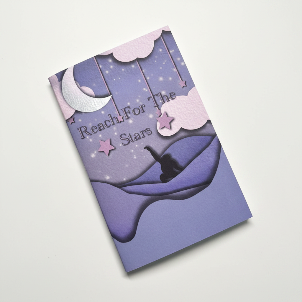 Reach For The Stars Soft-Bound Notebook — Handmade, 6x9, 40 Pages