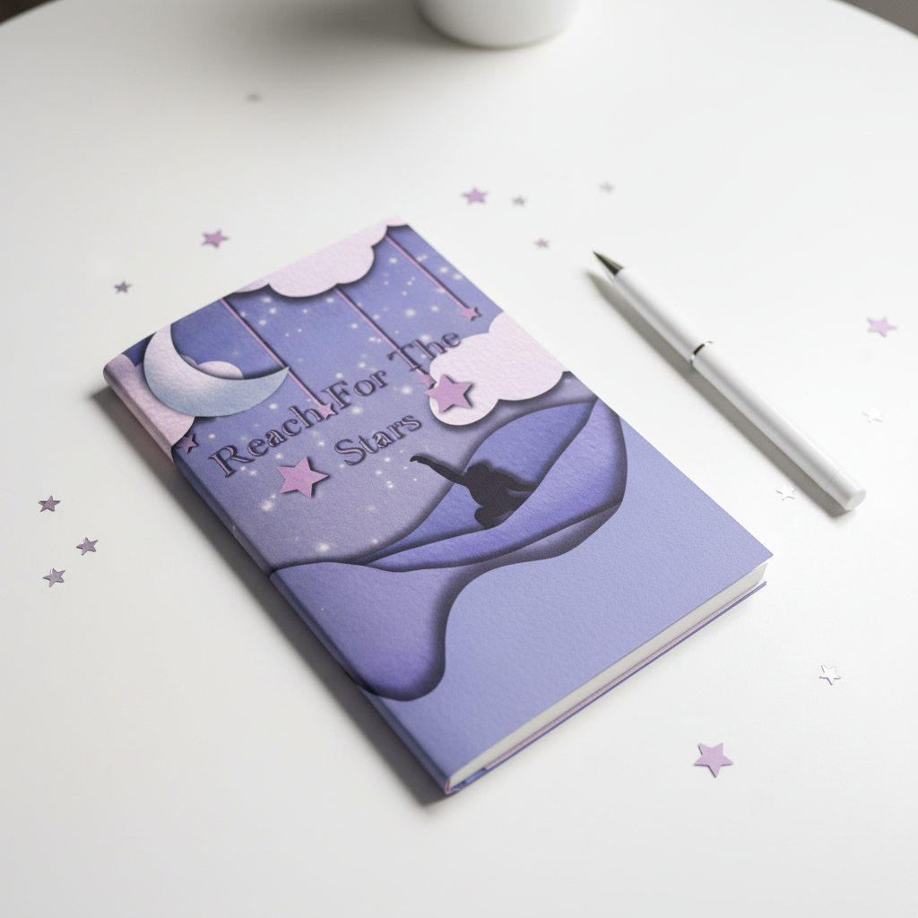 Reach For The Stars Soft-Bound Notebook — Handmade, 6x9, 40 Pages