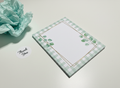 Gingham Eucalyptus Notepad