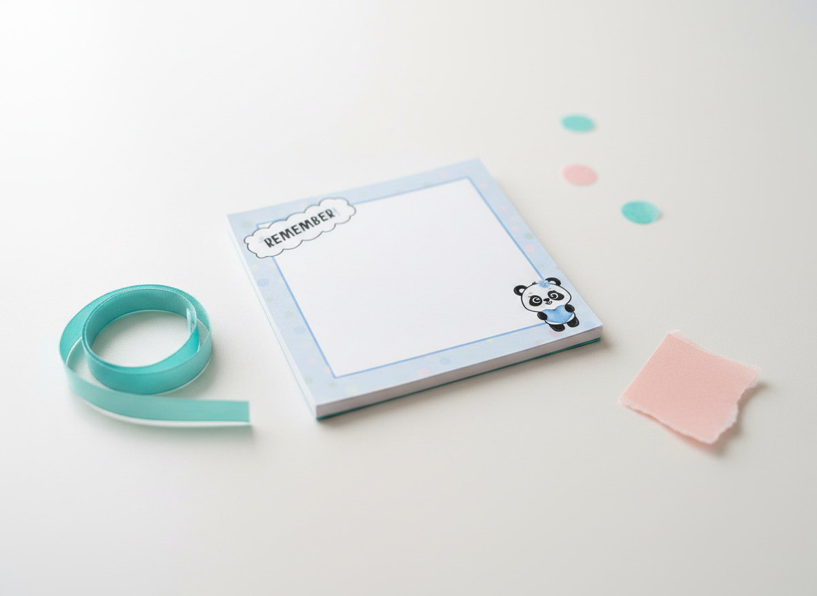 Panda Trio Notepad Set — 3 Mini Tear-Off Panda Notepads (3.5x3.5), Pastel Desk & Planner Memo Pad Bundle