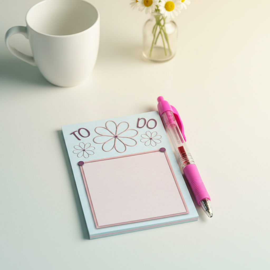 To Do Notepad – Floral Cutout Edition | Handmade Stationery