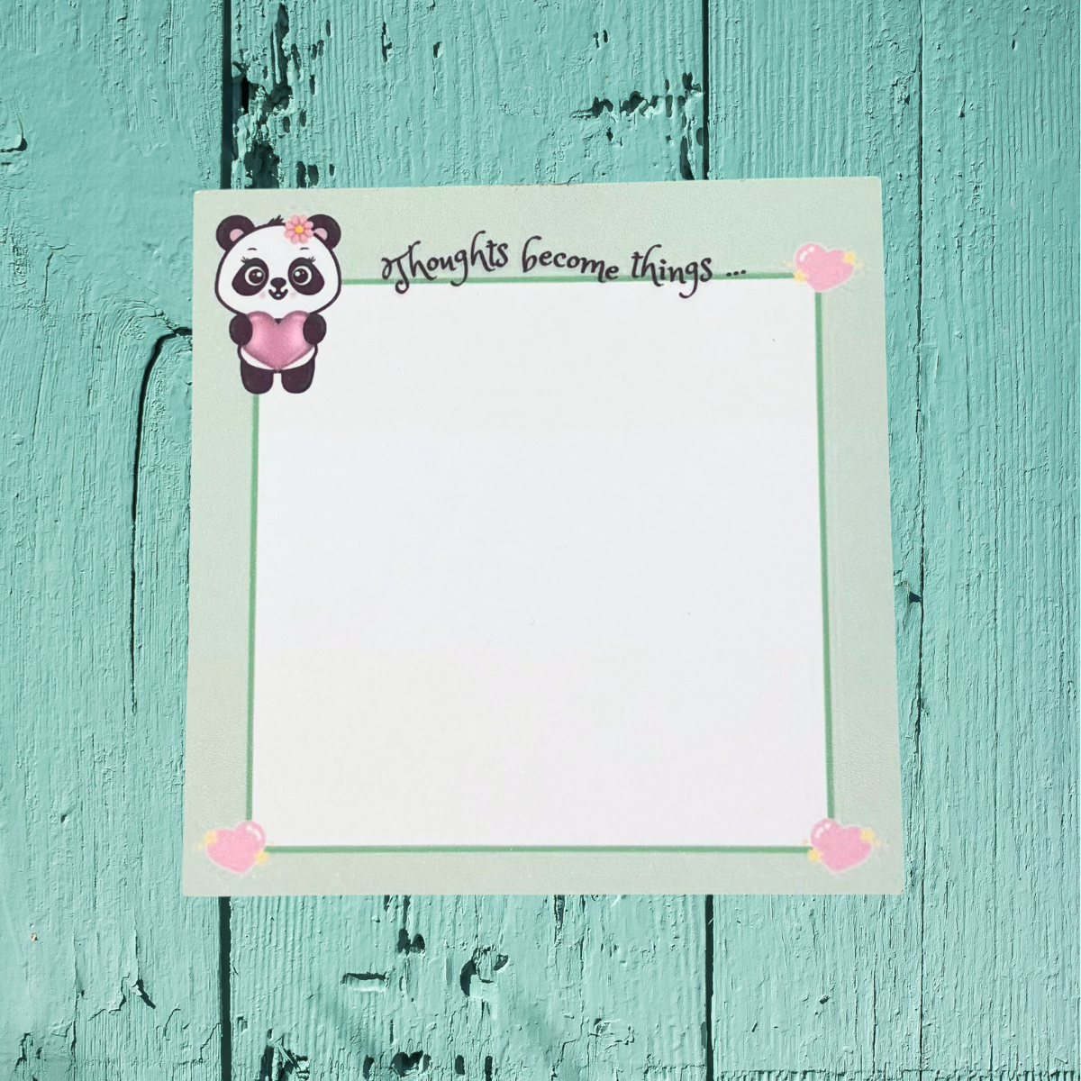 Panda “Thoughts Become Things” Mini Notepad