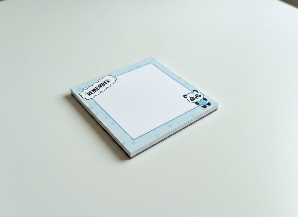 Remember Panda Mini Notepad | 3.5" x 3.5" | 40 Pages