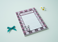 Remember Panda notepad (pink) on clean white background